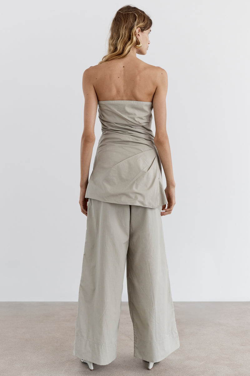 Ruched Top | Wide Leg Pant