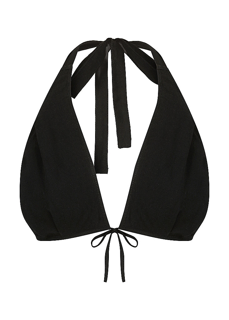Triangle Tie Top | Black Maxi Skirt